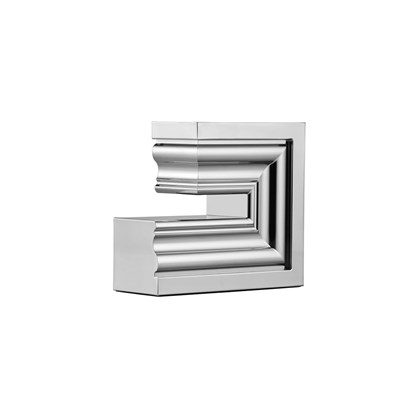 Bougeoir chrome grand modèle N°2 en aluminium