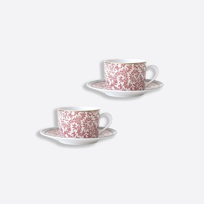 Set of 2 tea cups and saucers 