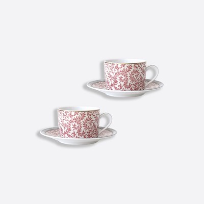Set of 2 tea cups and saucers