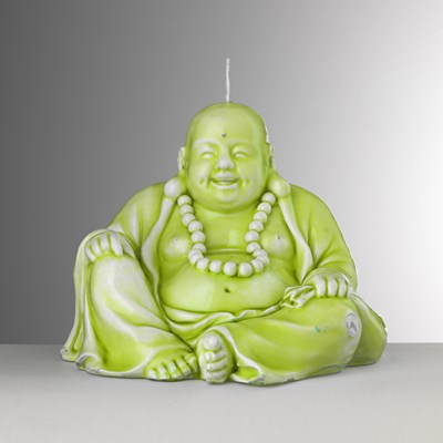 Buddha candle green