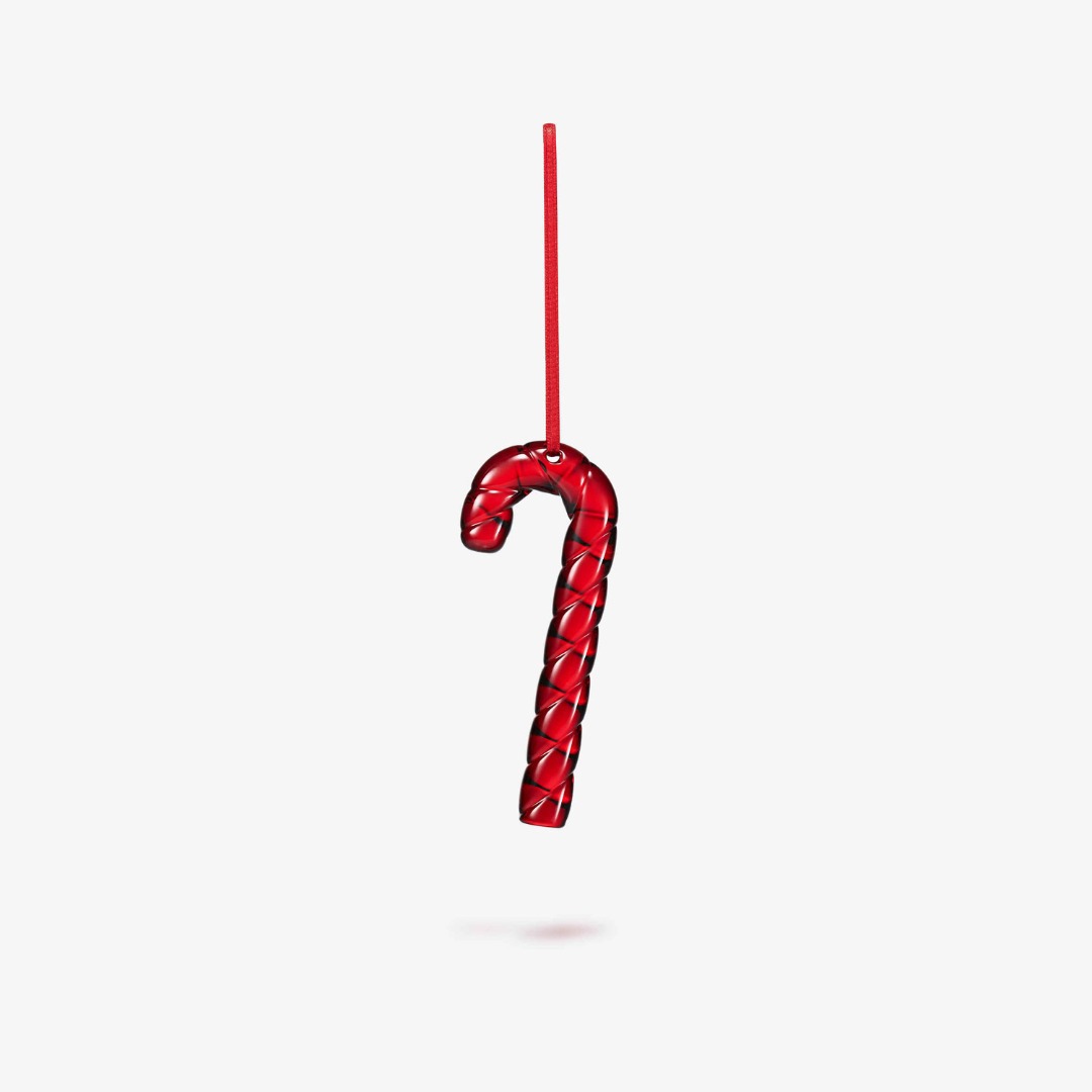 Candy cane ornament red