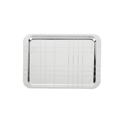 Silver-plated rectangular tray