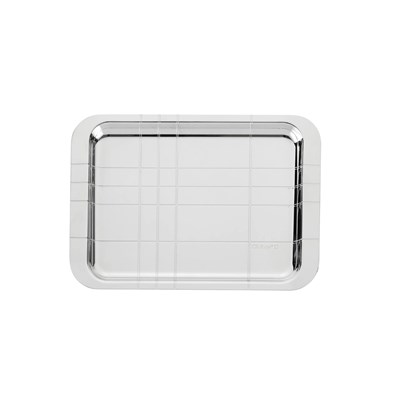 Silver-plated rectangular tray