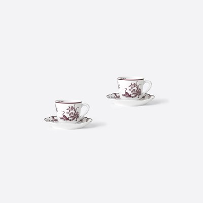 Set of 2 moka cup and saucer