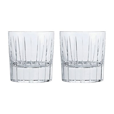 Set of 2 Old Fashioned crystal glasses