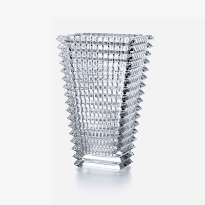 Vase rectangular large clear