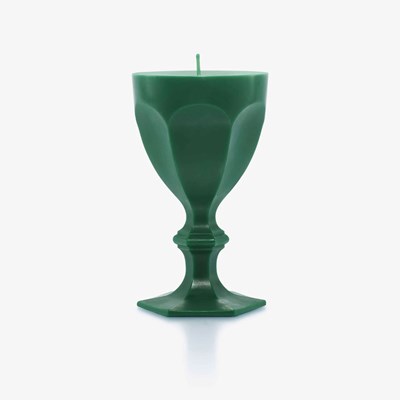 Glass Candle Green
