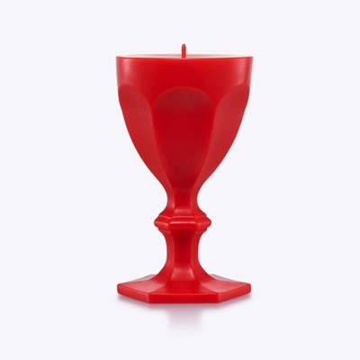 Bougie Verre Rouge Coquelicot