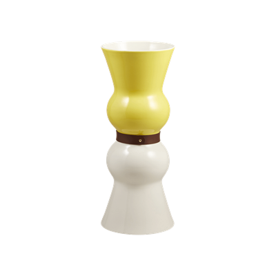 Vase gm Kaolin White/Yellow
