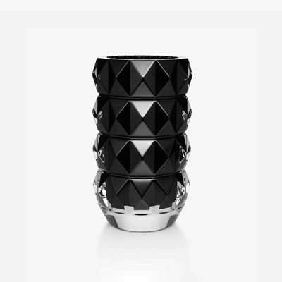 Vase round medium black