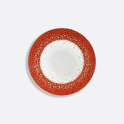 Rim soup plate red