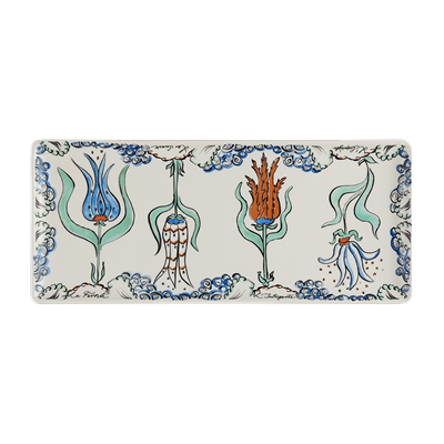 Oblong serving tray