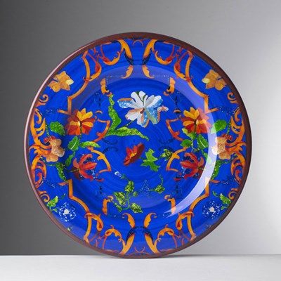 Dinner plate blue