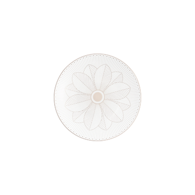 Porcelain bread plate platinum finish