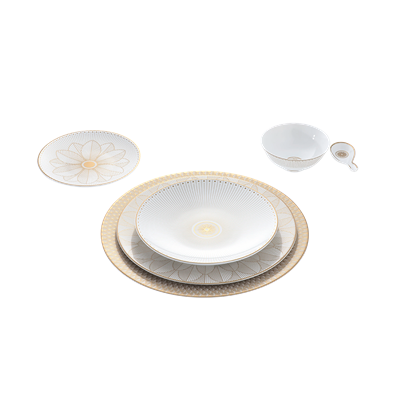 Porcelain dessert/salad gold platinum finish