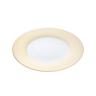 Porcelain underplate gold finish