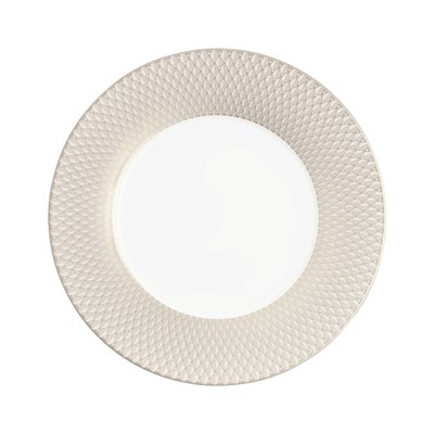Porcelain underplate platinium finish