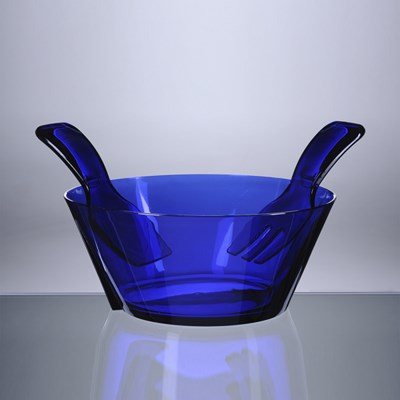 Set salad bowl blue