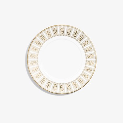Set of 2 dessert plates gold & platinum (per piece)