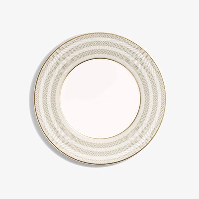 Set of 2 dinner plates gold & platinum (per piece)