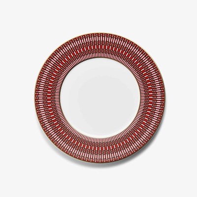 Set of 2 dinner plates red (per piece)