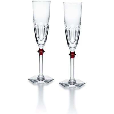 Coffret de 2 flûtes à champagne rouge