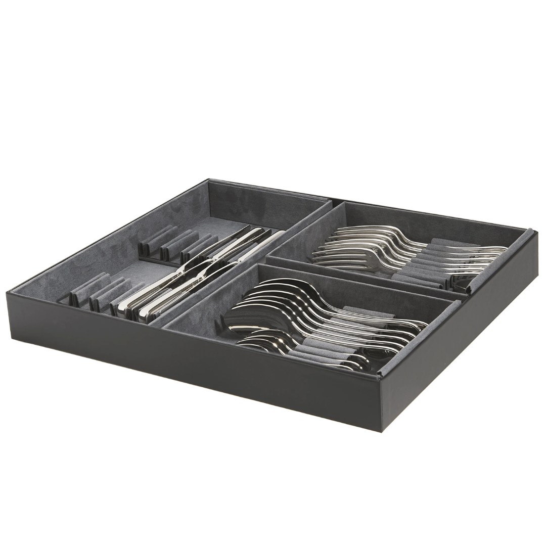 24-piece Silver-Plated flatware set for 6 people with small storage box