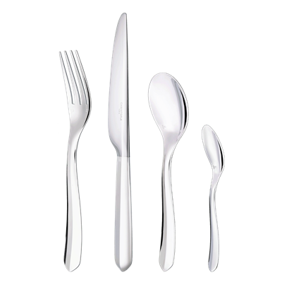 24-piece Silver-Plated flatware set for 6 people with small storage box