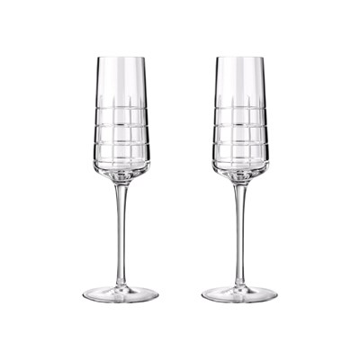 Lot de 2 flûtes à champagne en cristal