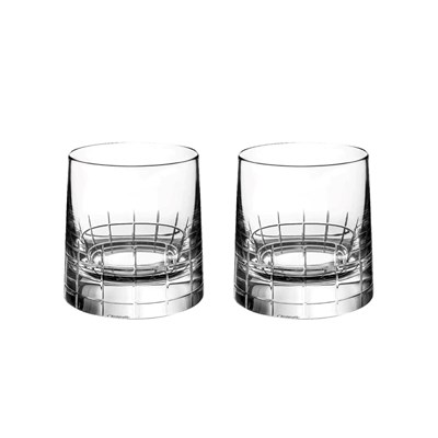 Lot de 2 verres à whisky en cristal