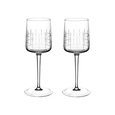 Lot de 2 verres à eau en cristal