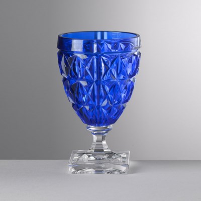 Wine glass blue