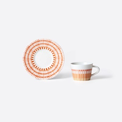 Set of espresso cup and saucer
