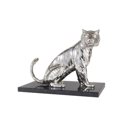 Sitting Tiger Small Size Sterling Silver - Haute Orfèvrerie