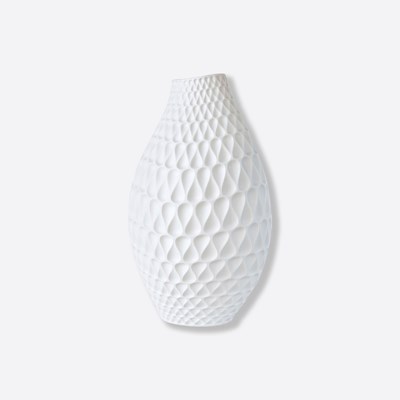 Organic shape vase in bisque porcelain