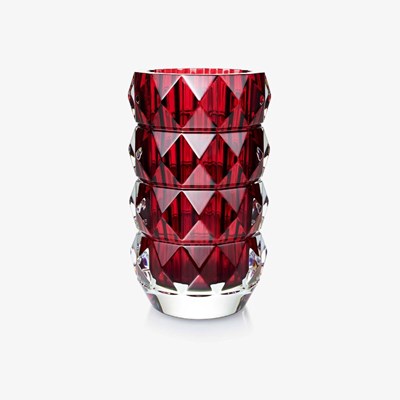 Vase rond moyen rouge