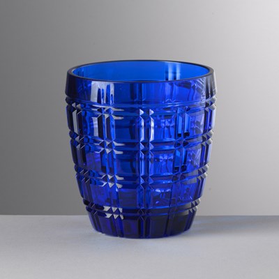 Verre à eau bleu