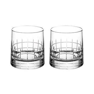 Lot de 2 verres à whisky double en cristal