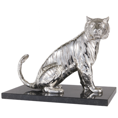 Sitting tiger Sterling silver - Haute Orfèvrerie